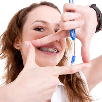 brushing and flossing